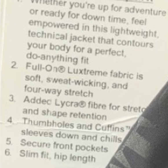 LULULEMON DEFINE JACKET 20YR FOIL MANIFESTO BLACK Spark fitted limited edition - Picture 8 of 9